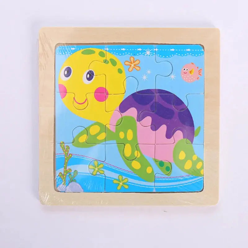 Child Animal Wooden Puzzle Montessori Cognitive Game Cartoon Traffic Tangram Educational Development Toy Baby Gift 2 3 years old Pinochio