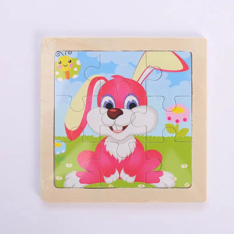 Child Animal Wooden Puzzle Montessori Cognitive Game Cartoon Traffic Tangram Educational Development Toy Baby Gift 2 3 years old Pinochio