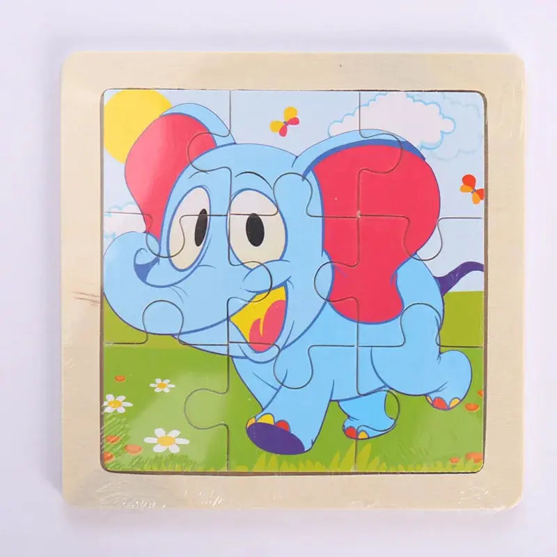 Child Animal Wooden Puzzle Montessori Cognitive Game Cartoon Traffic Tangram Educational Development Toy Baby Gift 2 3 years old Pinochio
