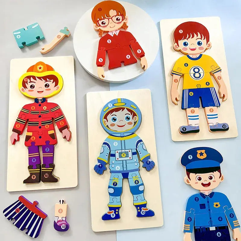 Wooden Puzzle Board 1 2 3 Year Children Puzzle Vehicles Pattern Colorful Numbered For Kids Toddlers Learning Educational Gifts Pinochio