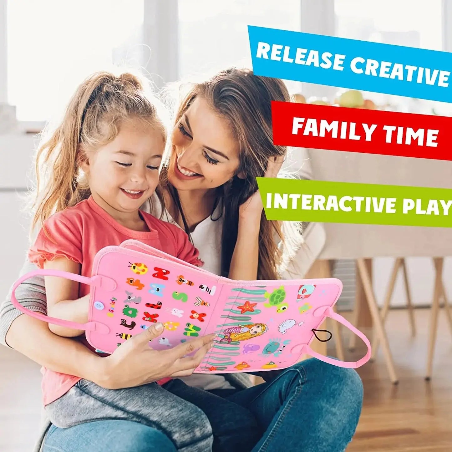 Montessori Toddler Busy Board,Autism Sensory Toys,Educational Activity Motor Skills Baby, Life Skills Learning Toys for Kids Pinochio