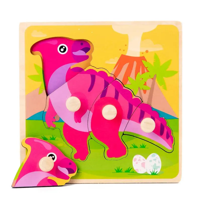 Kids Montessori 3D Wooden Puzzle Hands Grab Child Puzzle Educational Learning Toys Baby Games Puzzles For Kids 1 2 3 Years Old Pinochio