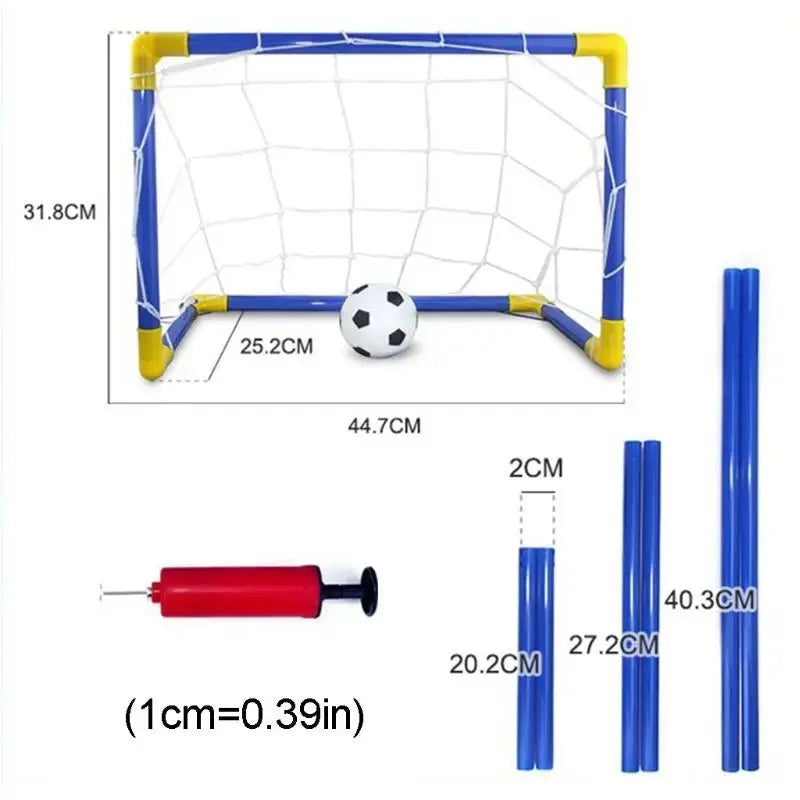 2 set Football Goal Toy Set Kids Soccer Goal Pool Set for Toddler Boys and Girls 3+ Kids Ball Toy Pinochio