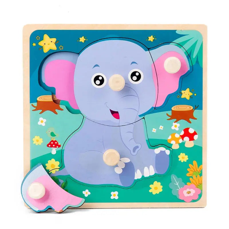 Kids Montessori 3D Wooden Puzzle Hands Grab Child Puzzle Educational Learning Toys Baby Games Puzzles For Kids 1 2 3 Years Old Pinochio