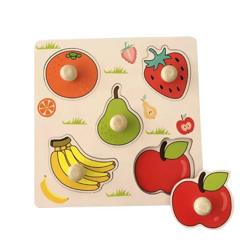 Kids Montessori 3D Wooden Puzzle Hands Grab Child Puzzle Educational Learning Toys Baby Games Puzzles For Kids 1 2 3 Years Old Pinochio