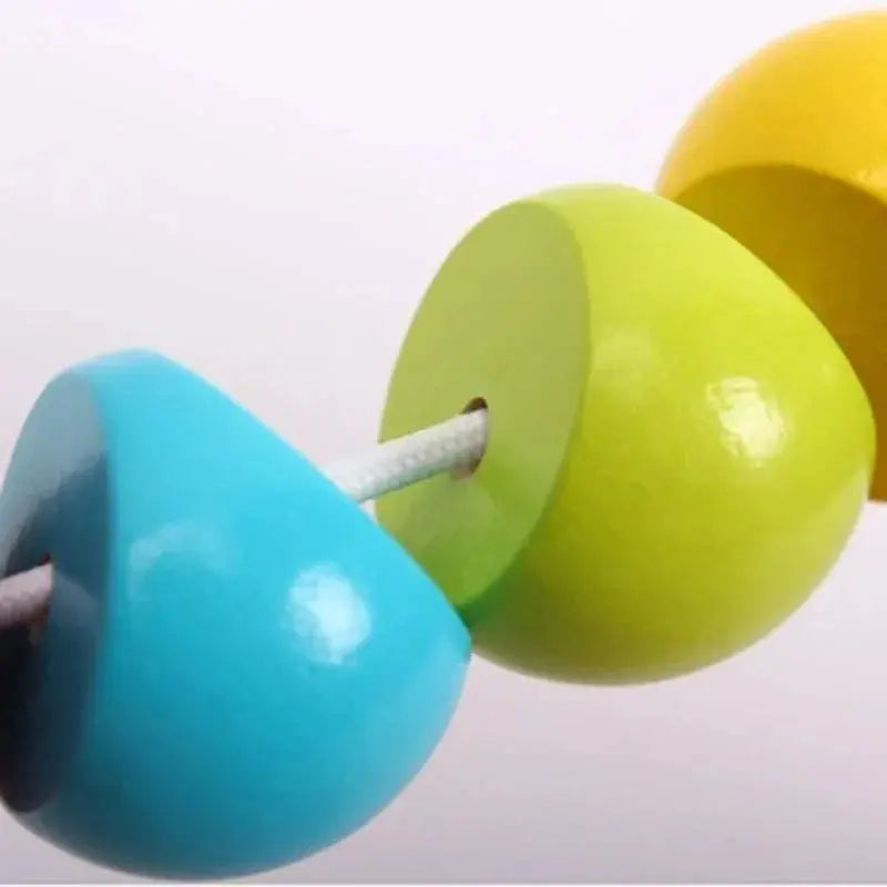 Montessori Kids Educational Toys Fun Wooden toy Worm Eat Fruit Apple pear Early Learning Teaching Aid Baby Toy For Kids Gift Pinochio
