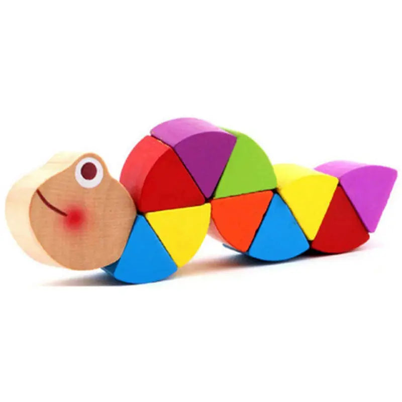Montessori Kids Educational Toys Fun Wooden toy Worm Eat Fruit Apple pear Early Learning Teaching Aid Baby Toy For Kids Gift Pinochio