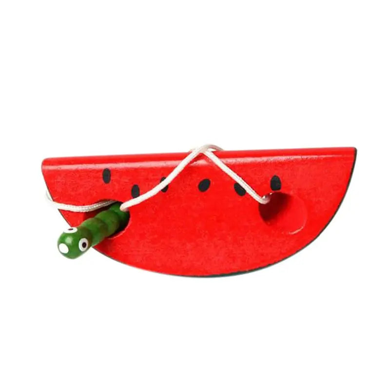 Montessori Kids Educational Toys Fun Wooden toy Worm Eat Fruit Apple pear Early Learning Teaching Aid Baby Toy For Kids Gift Pinochio