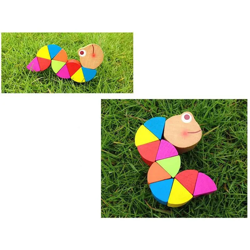 Montessori Kids Educational Toys Fun Wooden toy Worm Eat Fruit Apple pear Early Learning Teaching Aid Baby Toy For Kids Gift Pinochio