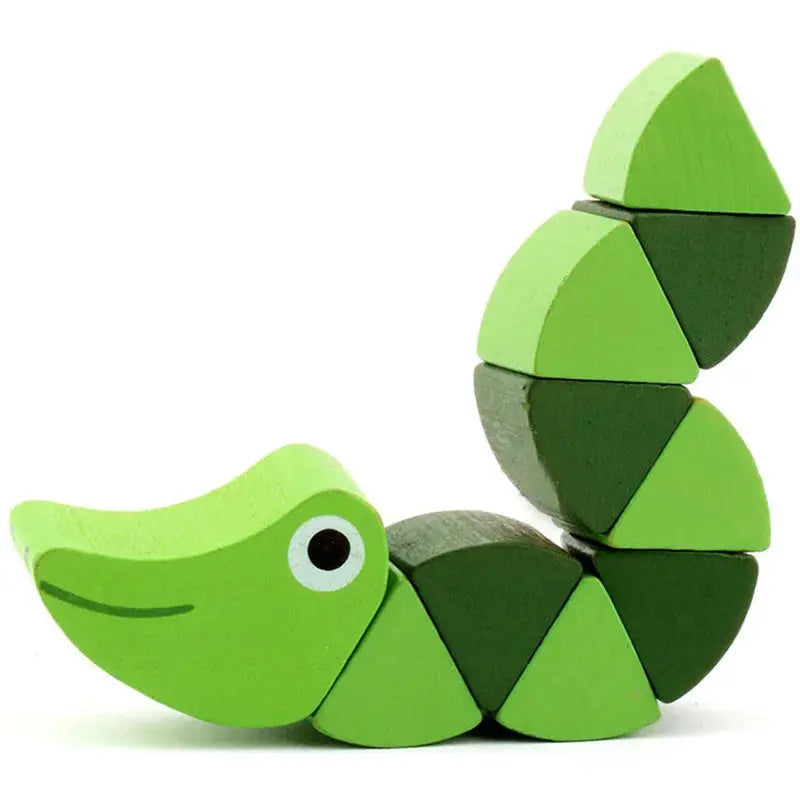 Montessori Kids Educational Toys Fun Wooden toy Worm Eat Fruit Apple pear Early Learning Teaching Aid Baby Toy For Kids Gift Pinochio