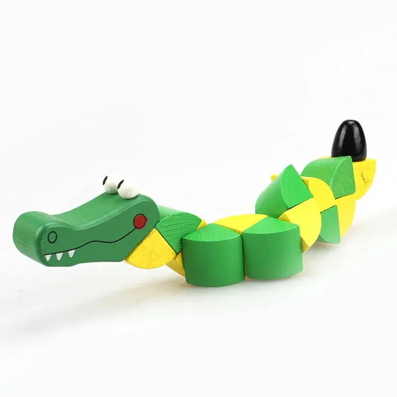 Montessori Kids Educational Toys Fun Wooden toy Worm Eat Fruit Apple pear Early Learning Teaching Aid Baby Toy For Kids Gift Pinochio