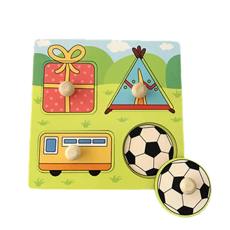 Kids Montessori 3D Wooden Puzzle Hands Grab Child Puzzle Educational Learning Toys Baby Games Puzzles For Kids 1 2 3 Years Old Pinochio