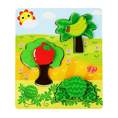 Kids Montessori 3D Wooden Puzzle Hands Grab Child Puzzle Educational Learning Toys Baby Games Puzzles For Kids 1 2 3 Years Old Pinochio
