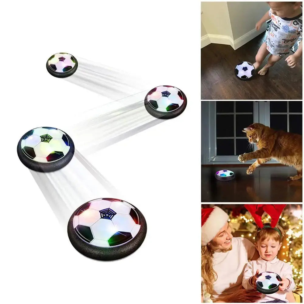 18cm Hovering Soccer Mini Toy Football LED Air Cushion Suspended Flashing Indoor Outdoor Sports Fun Educational Game Kids Toys Pinochio