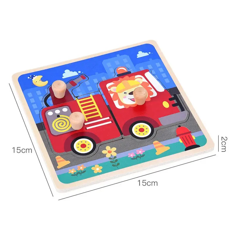 Kids Montessori 3D Wooden Puzzle Hands Grab Child Puzzle Educational Learning Toys Baby Games Puzzles For Kids 1 2 3 Years Old Pinochio