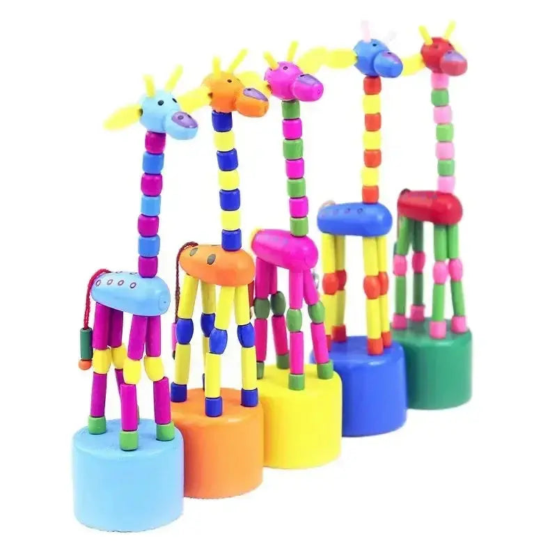 Montessori Educational Toy Kid Wooden Toys for Children Early Learning Exercise Baby Fingers Flexible Materials Giraffe Toy Gift Pinochio