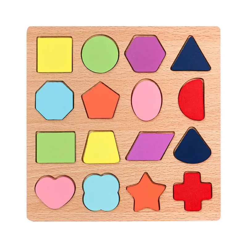 Kids Alphabetic Arithmetic Number Geometric Shapes Wooden Puzzle Montessori Preschool Learning Educational Game Toy for Children Pinochio