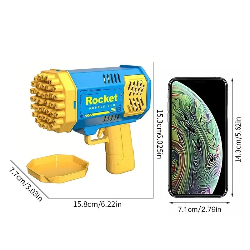 40 Hole Bubble Blowing Toy Bubble Machine Gift Holiday Gift Outdoor Bubble Gun (Without Bubble Water) Pinochio