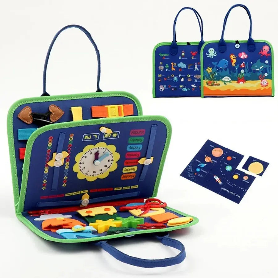 Busy Board Montessori Toys Gifts, Sensory Toys,Educational Travel Toys, Preschool Activities for Learning Fine Motor Skills Pinochio