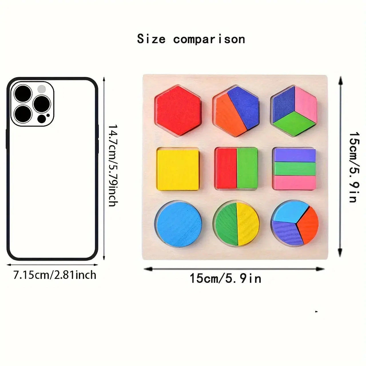 Wooden Puzzle Geometric Shapes 3D Puzzle Montessori Toys Sorting Math Preschool Learning Wood Puzzles Toys For Kids Pinochio