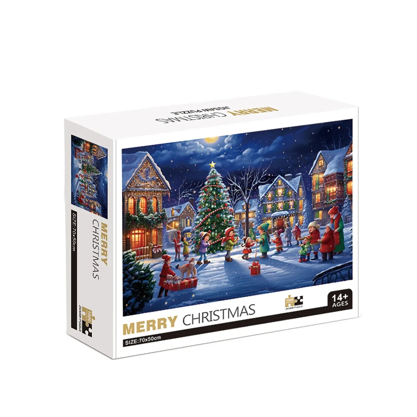 1000 Pieces Merry Christmas Jigsaw Puzzles for Adults Home Decor Games Family Fun Floor Puzzles Educational Toys for Kids Pinochio