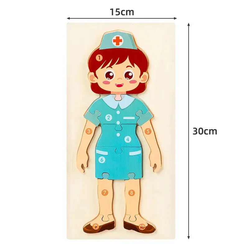 Wooden Puzzle Board 1 2 3 Year Children Puzzle Vehicles Pattern Colorful Numbered For Kids Toddlers Learning Educational Gifts Pinochio