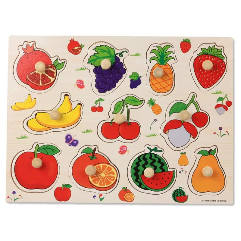 Montessori Child Puzzle Educational Baby Toys Kids Wooden Puzzle Board Jigsaw Puzzle Games Toys For Children 1 2 3 Years Pinochio