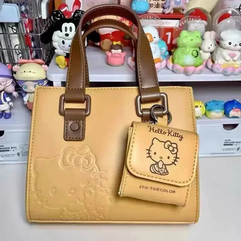 2024 New Sanrio Hello Kitty Anime Shoulder Bag Kawaii Handbag Cute Cartoon Crossbody Premium Texture Girl Birthday Gift Toys Pinochio