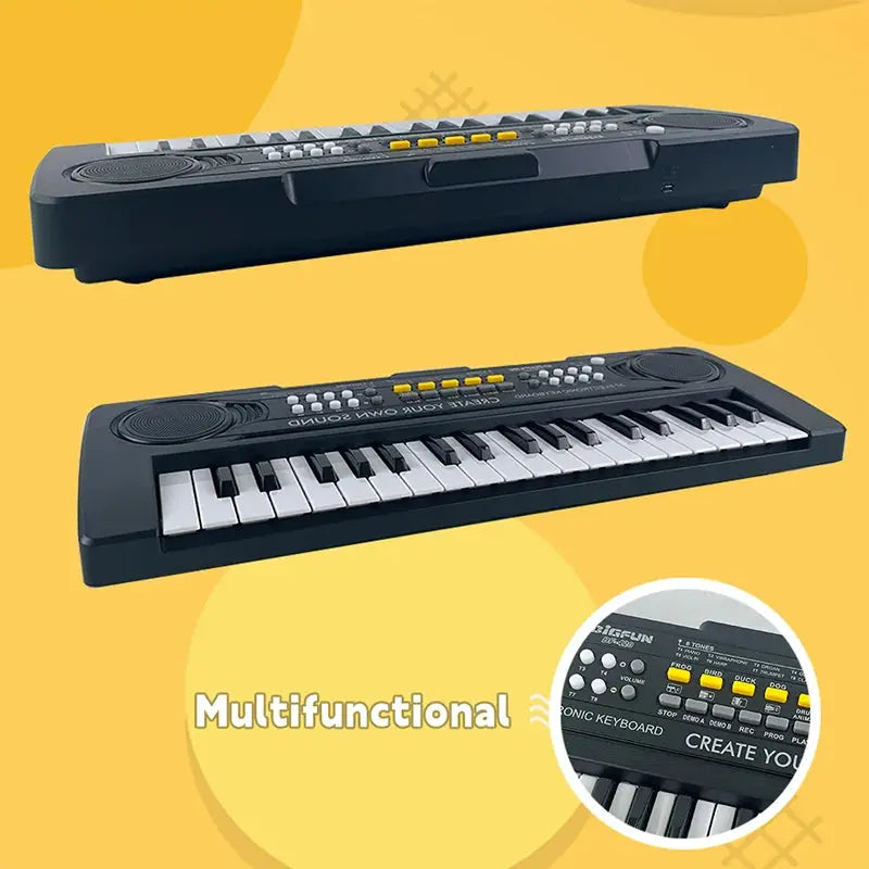 37Keys Electric Piano Keyboard, Digital Music Teaching & Learning Toys For Kids, Musical Instrument Gifts For Boys & Girls Age 3 Pinochio