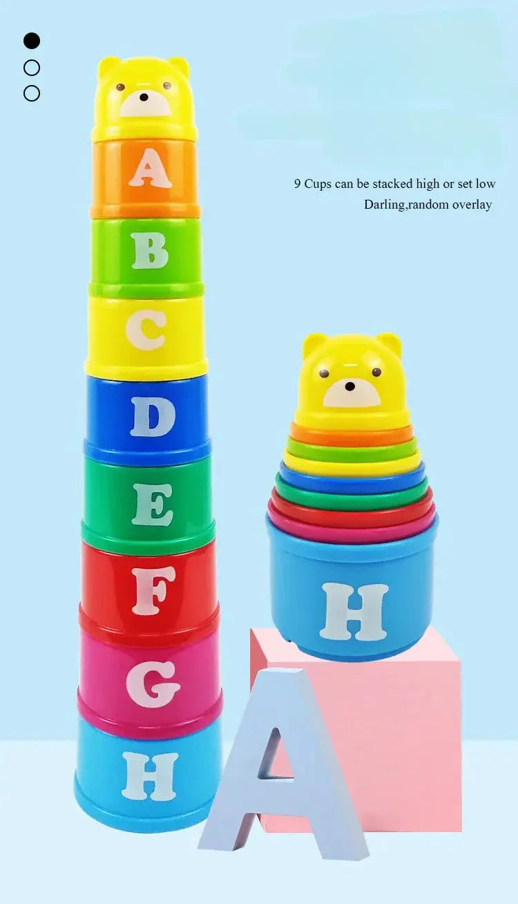 Kid Brain Response Battle Fold Cup Hand Speed Competition Fold Cup Baby Stack Game Early Education Puzzle Train Board Games Toy Pinochio