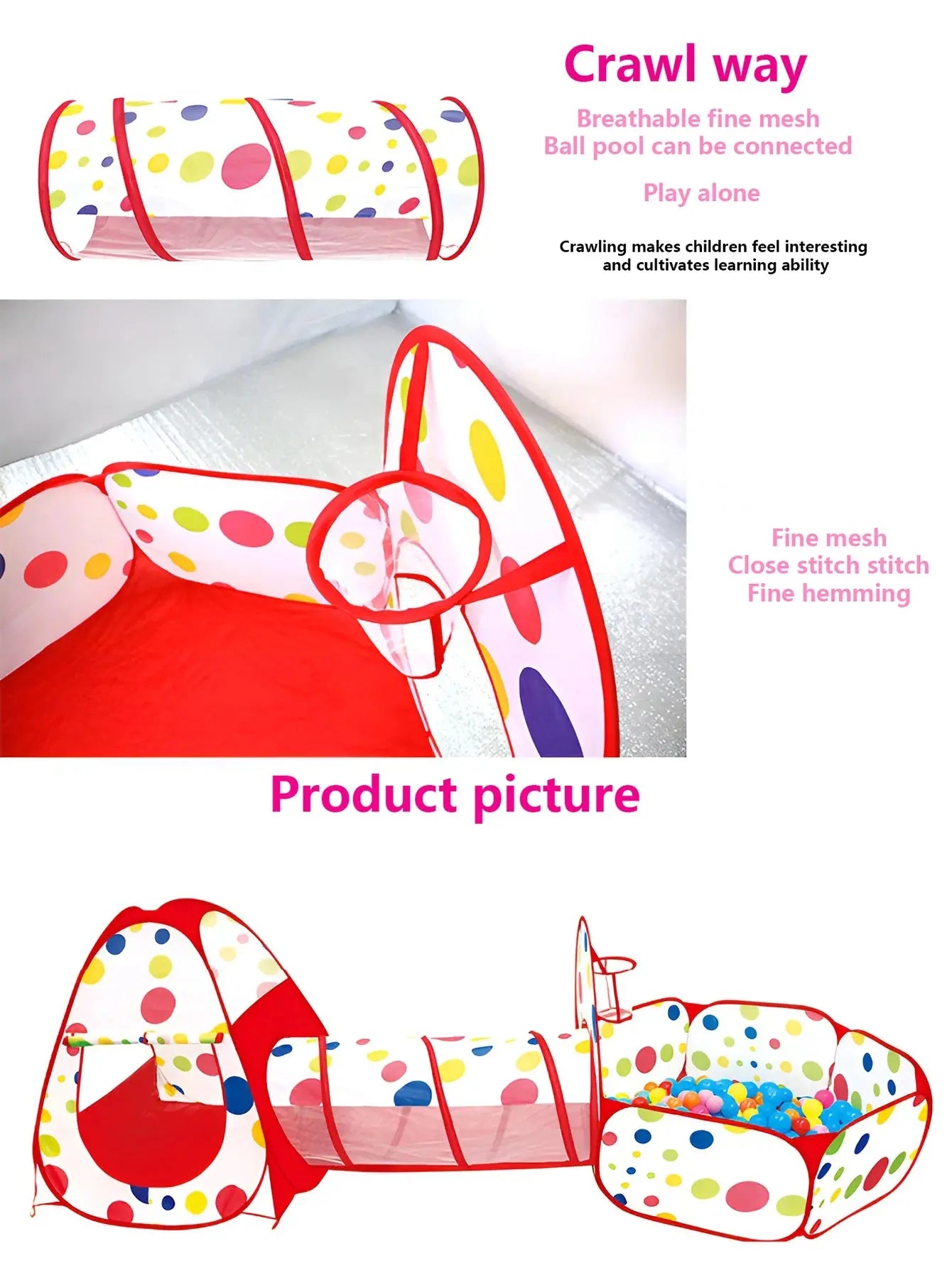 Game tent Indoor and outdoor toy game house foldable ocean ball pool tent large space Pinochio