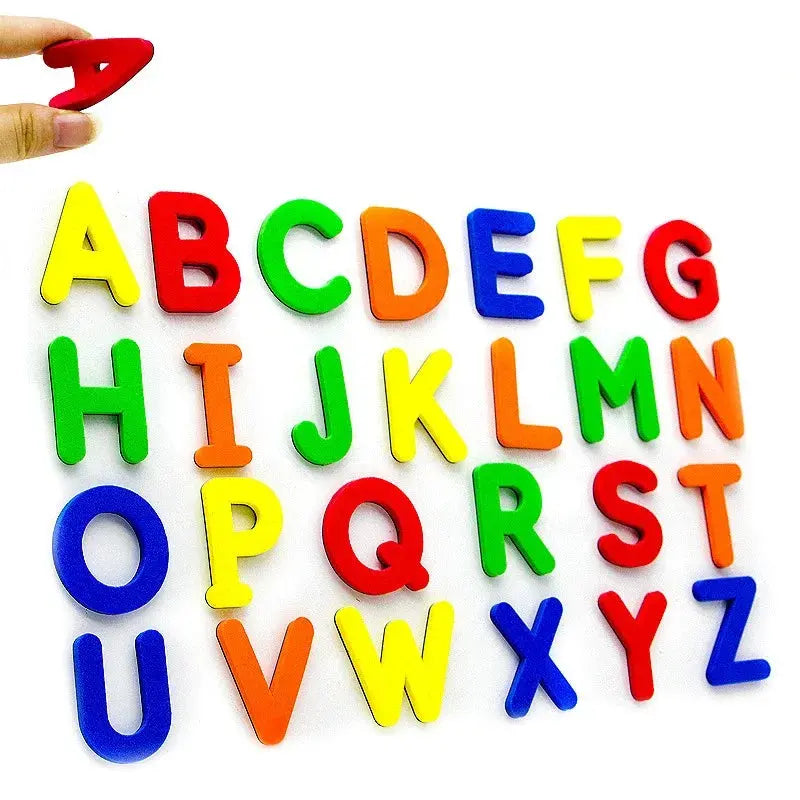 Magnetic Letters Numbers Alphabet ABC 123 Fridge Magnets Plastic Educational Preschool Learning Toy Set Uppercase Lowercase Math Pinochio