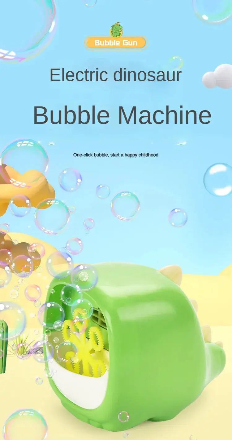 Electric Bubble Cartoon Dinosaur Animal Shape Full Automatic Continuous Bubble Hand-held Desktop Bubble Machin Pinochio