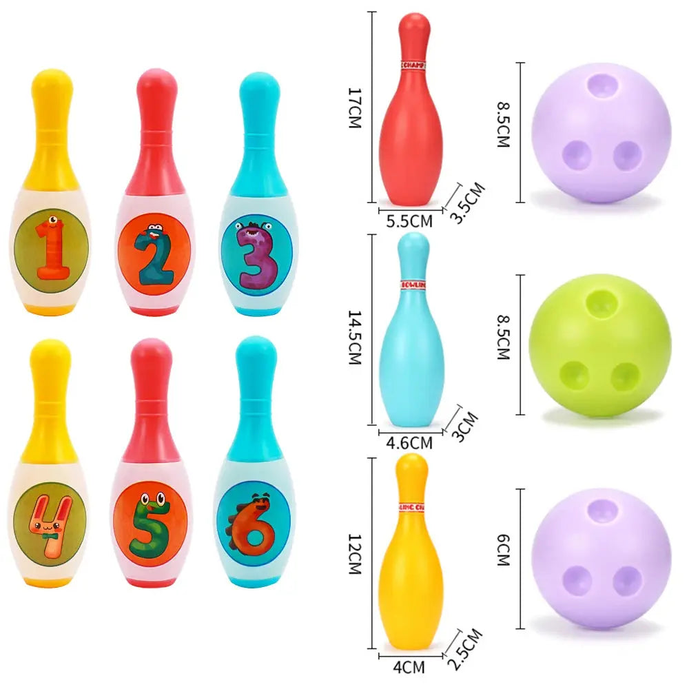 Bowling Set Education Toys For Kids Toddlers Animal Number Learning Indoor Outdoor Sports Games Toys for Kids Baby Gift Pinochio