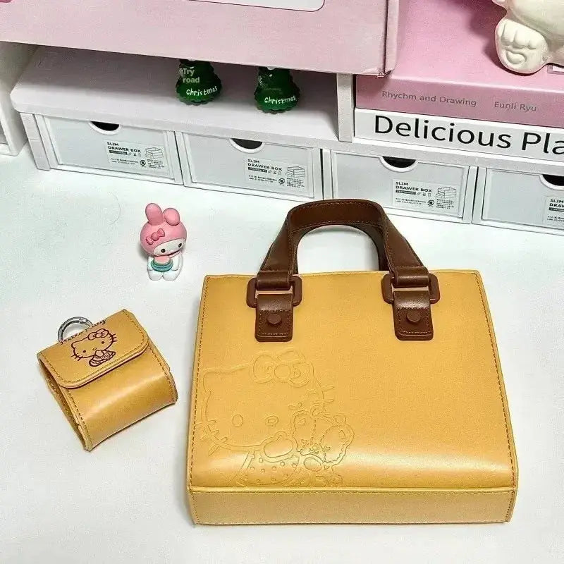 2024 New Sanrio Hello Kitty Anime Shoulder Bag Kawaii Handbag Cute Cartoon Crossbody Premium Texture Girl Birthday Gift Toys Pinochio