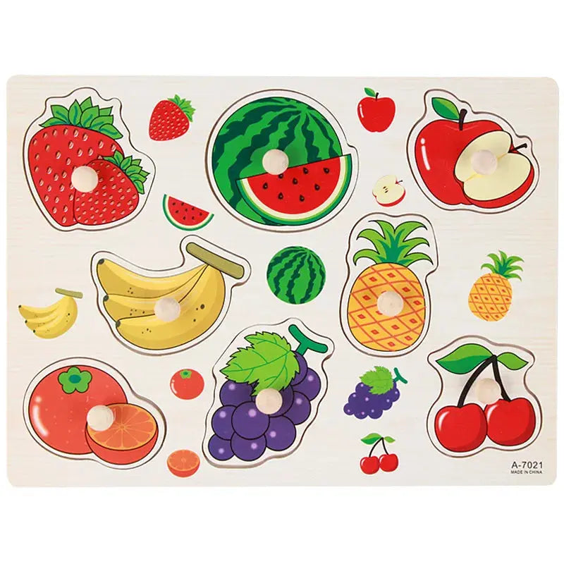 Montessori Child Puzzle Educational Baby Toys Kids Wooden Puzzle Board Jigsaw Puzzle Games Toys For Children 1 2 3 Years Pinochio
