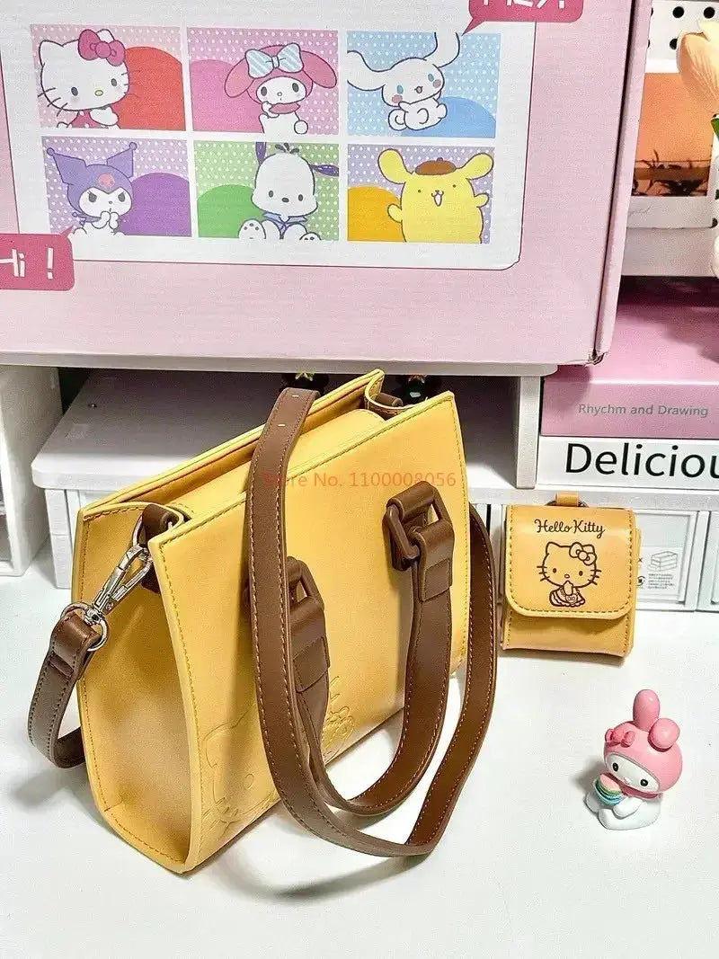 2024 New Sanrio Hello Kitty Anime Shoulder Bag Kawaii Handbag Cute Cartoon Crossbody Premium Texture Girl Birthday Gift Toys Pinochio
