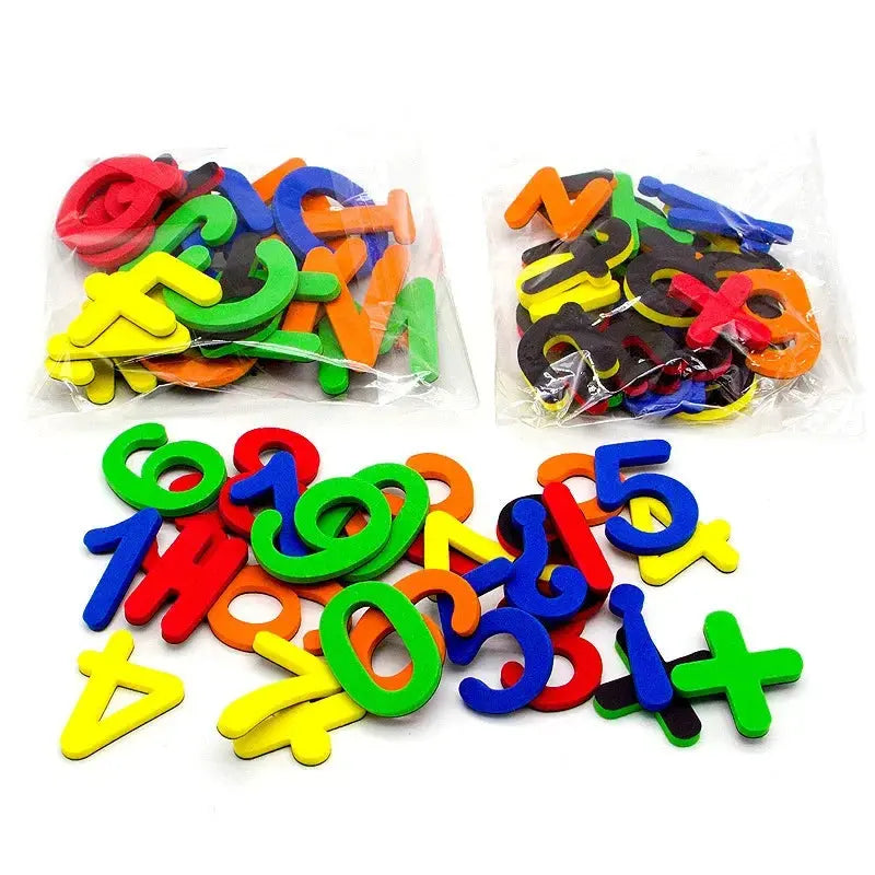 Magnetic Letters Numbers Alphabet ABC 123 Fridge Magnets Plastic Educational Preschool Learning Toy Set Uppercase Lowercase Math Pinochio