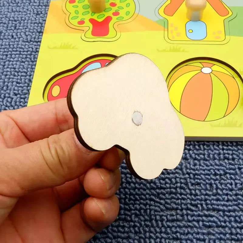 Kids Montessori 3D Wooden Puzzle Hands Grab Child Puzzle Educational Learning Toys Baby Games Puzzles For Kids 1 2 3 Years Old Pinochio