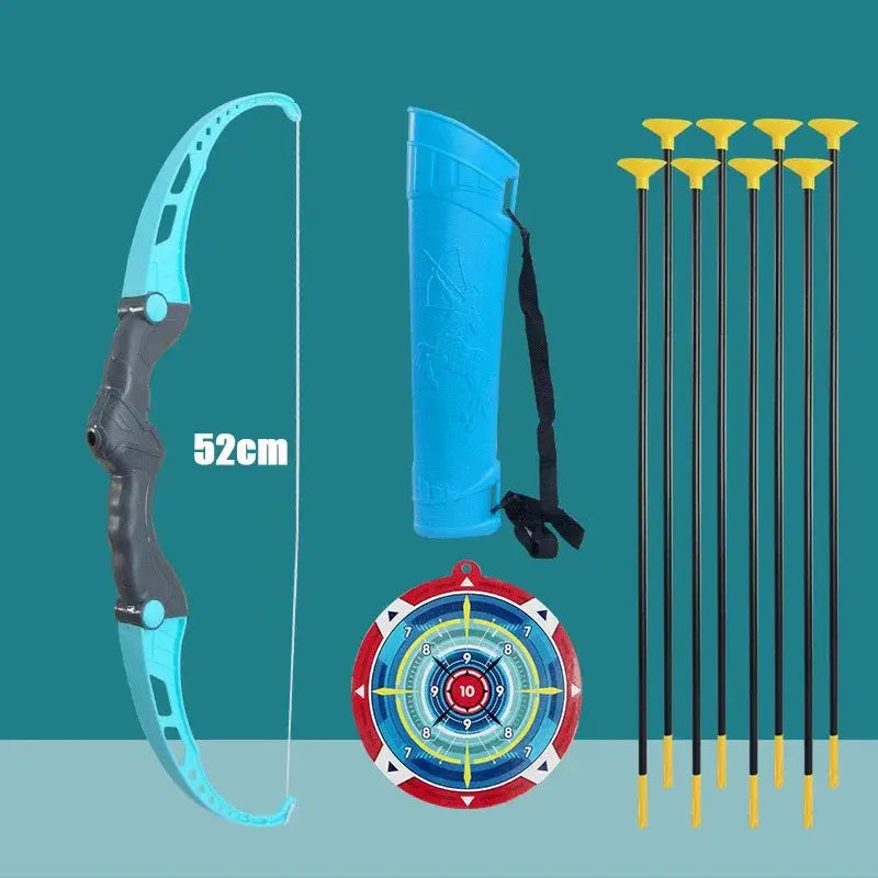 92cm Children's Bow and Arrow Toy Set Children's Archery Practice Recurve Bow Outdoor Shooting Toy with Target Birthday Gift Pinochio