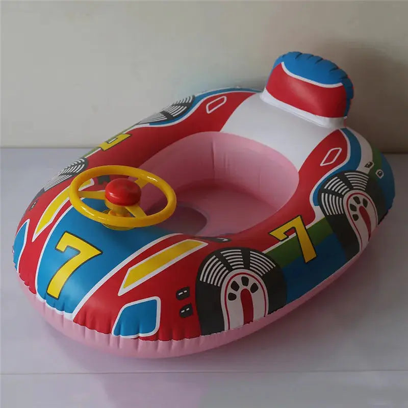 Inflatable Baby Swim Ring Seat Floating Sun Shade Toddler Swim Circle Outdoor Swimming Pool Bathtub Beach Party Summer Water Toy Pinochio