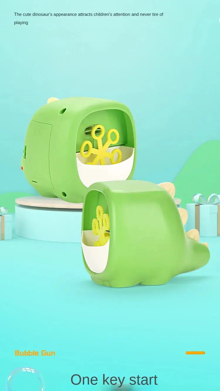 Electric Bubble Cartoon Dinosaur Animal Shape Full Automatic Continuous Bubble Hand-held Desktop Bubble Machin Pinochio