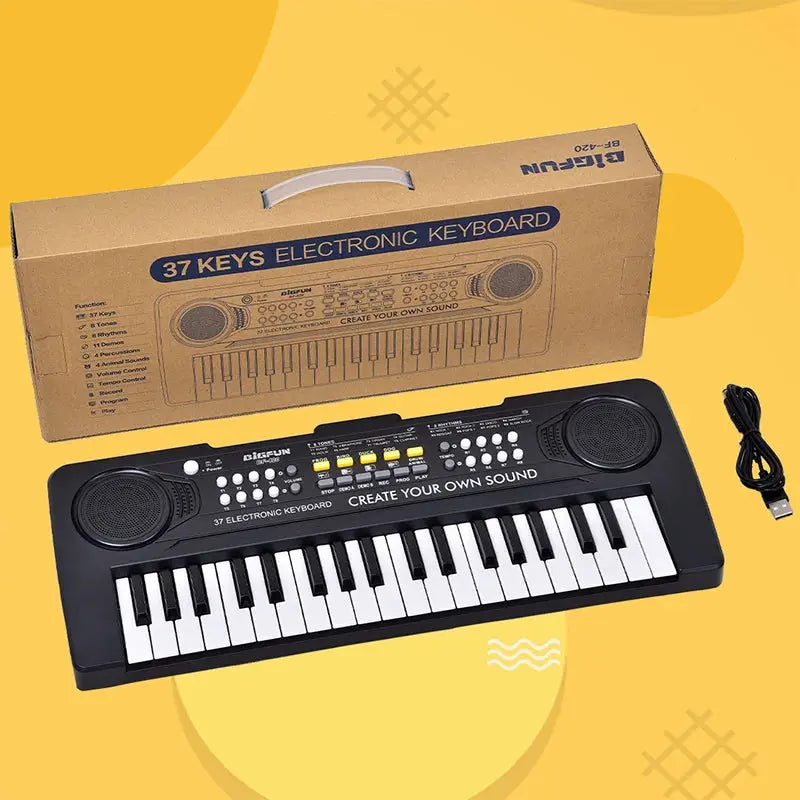 37Keys Electric Piano Keyboard, Digital Music Teaching & Learning Toys For Kids, Musical Instrument Gifts For Boys & Girls Age 3 Pinochio