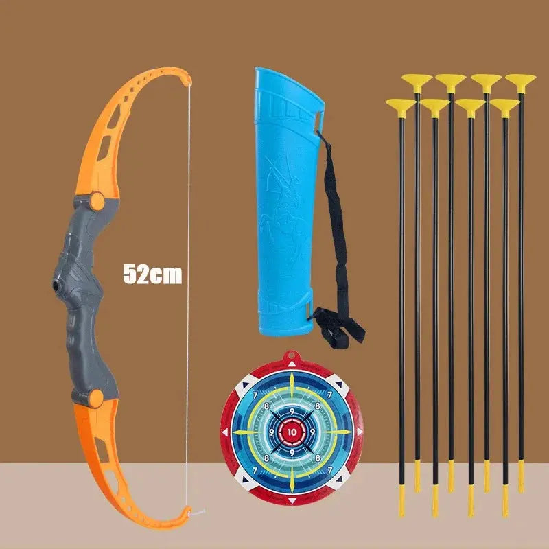 92cm Children's Bow and Arrow Toy Set Children's Archery Practice Recurve Bow Outdoor Shooting Toy with Target Birthday Gift Pinochio