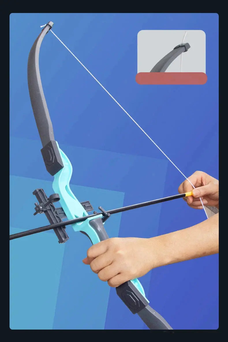 92cm Children's Bow and Arrow Toy Set Children's Archery Practice Recurve Bow Outdoor Shooting Toy with Target Birthday Gift Pinochio