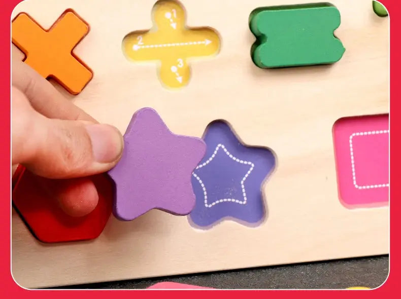 Montessori Kids Toy Education Development Wooden Puzzle for Children 1 2 3 Years Matching Alphabet Enlightenment Cognitive Games Pinochio