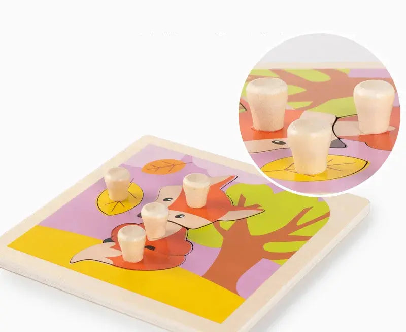 Montessori Child Puzzle Educational Baby Toys Kids Wooden Puzzle Board Jigsaw Puzzle Games Toys For Children 1 2 3 Years Pinochio
