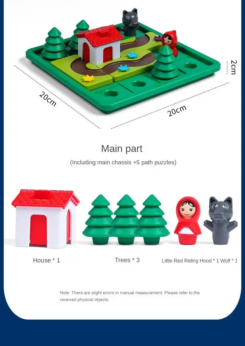 Board Game Little Red Riding Hood Smart Hide Seek Board Games With Solution Skill-Building Puzzle Game Toy Children Gift Pinochio
