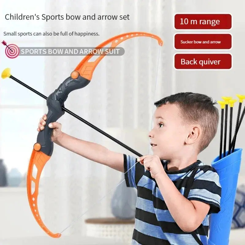 92cm Children's Bow and Arrow Toy Set Children's Archery Practice Recurve Bow Outdoor Shooting Toy with Target Birthday Gift Pinochio