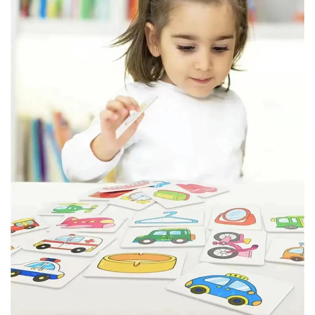 32 Pcs Enlightenment Card Matching Puzzle Early Education Cartoon Pattern Cognitive Boys and Girls Toys Pinochio